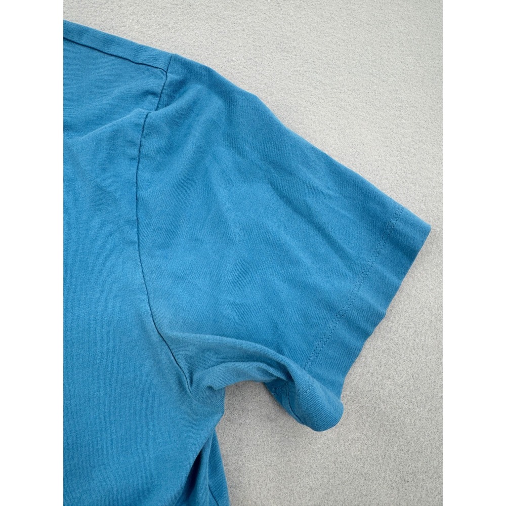 Patagonia Organic Cotton Short Sleeve Polo Mens Mโ Blue Trout Logo Gorpcore - Picture 6 of 9